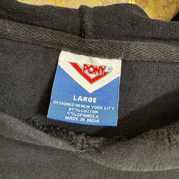 PONY Womens Black Cropped Hooded Pullover Sweater Large - Picture 4 of 4